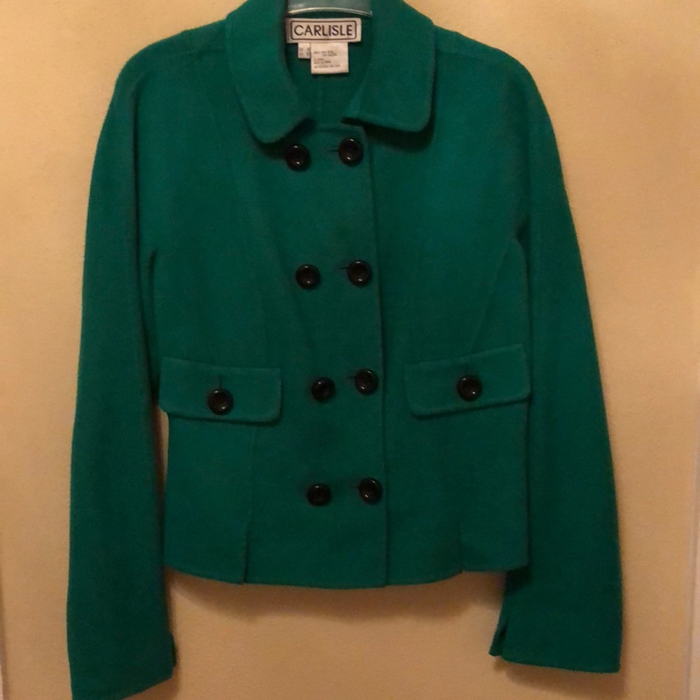Holly green double breasted jacket